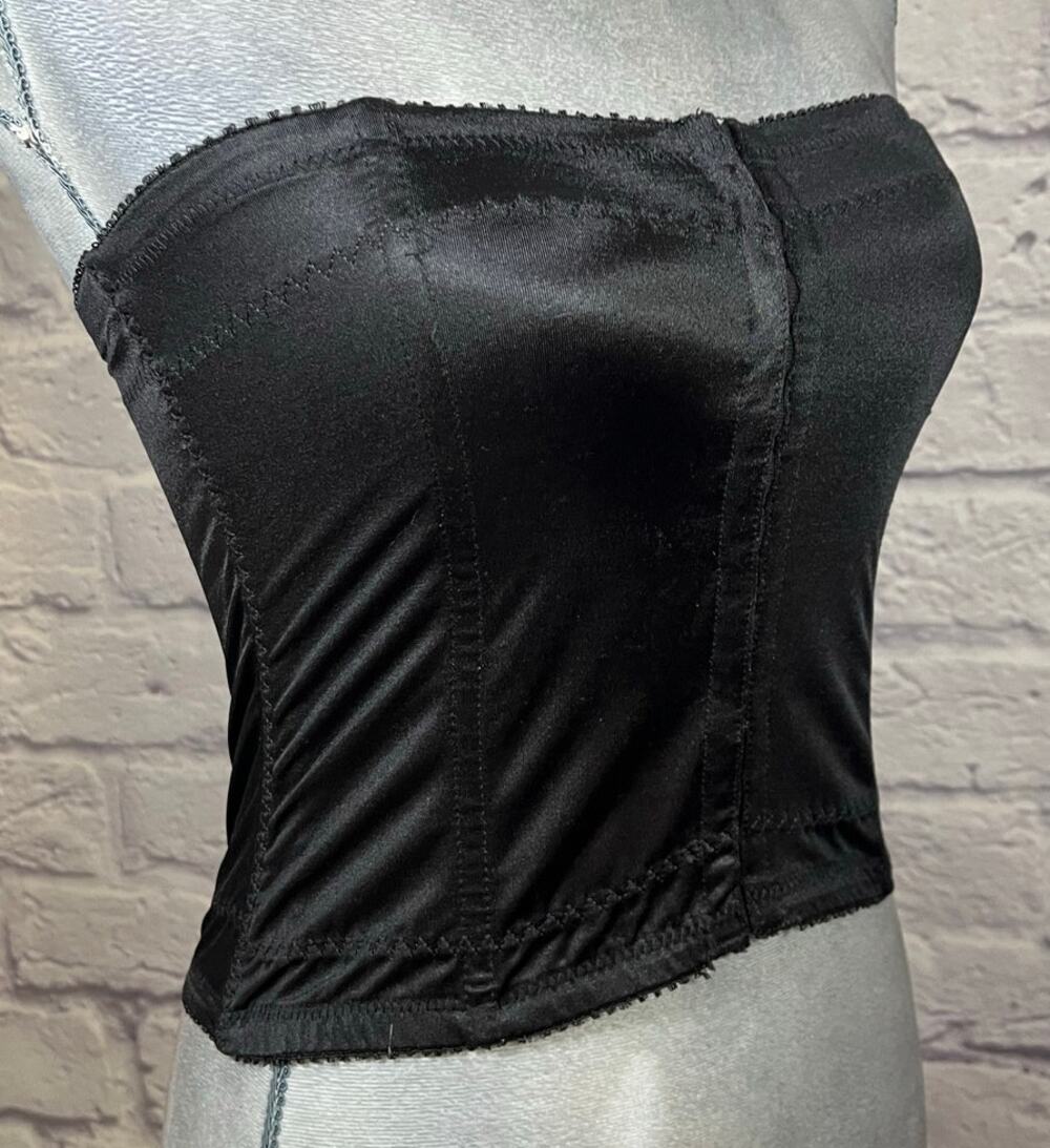 Vintage Cabernet Black Minimalist Corset with Boning